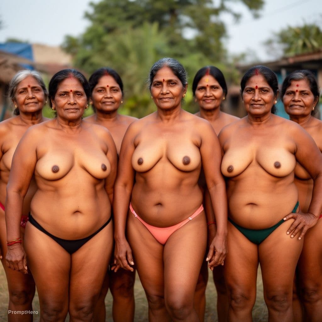 AI generated: group of indian fat mature women nude showing her body boobs
