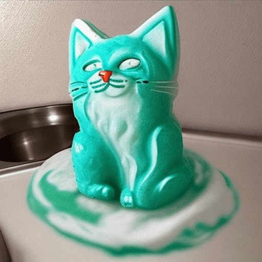 AI generated: cat made out of Dishwashing Soap