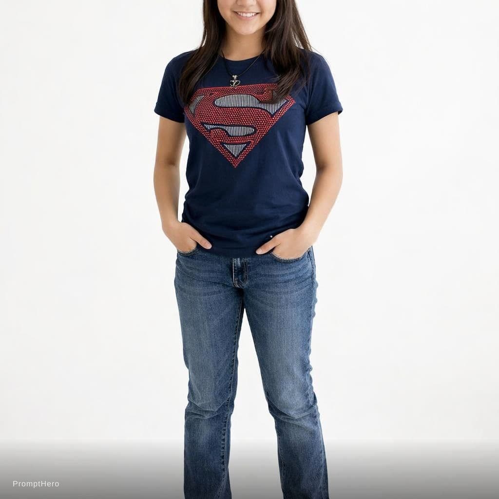 AI generated: create a super realistic image of the image uploaded as reference, full body photo standing. do not ...