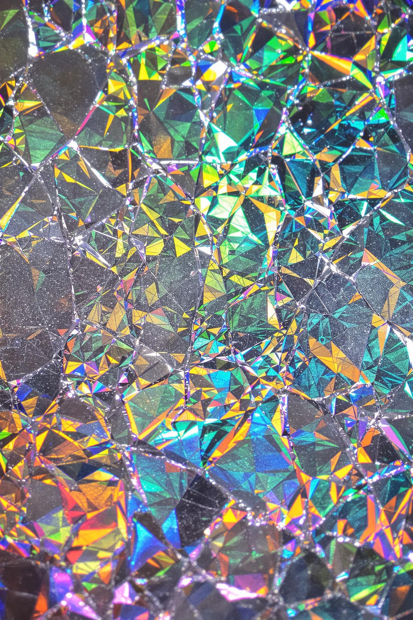 AI generated: cracked ice holographic foil texture, with holographic effect,