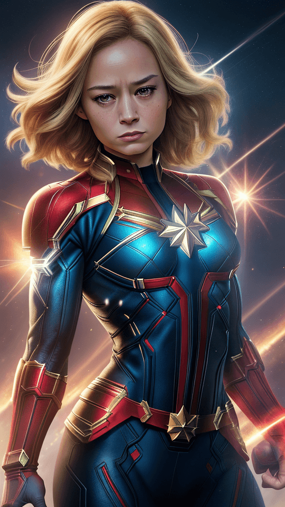 AI generated: (16k, best quality, master:1.2) HDR, Marvel Entertainment Art by, Captain Marvel (AKA Carol Danvers,...