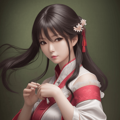 AI generated: High resolution photography, 真紅の天竺牡丹娘