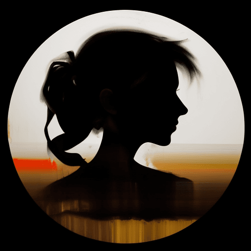 AI generated: full volumetric silhouette of a woman", made with Jen Stark's technique, layers upon layers of thick...