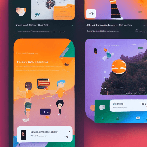 AI generated: a school student  mobile app dashboard screen ui sleek design figma dribbble behance orange and whit...