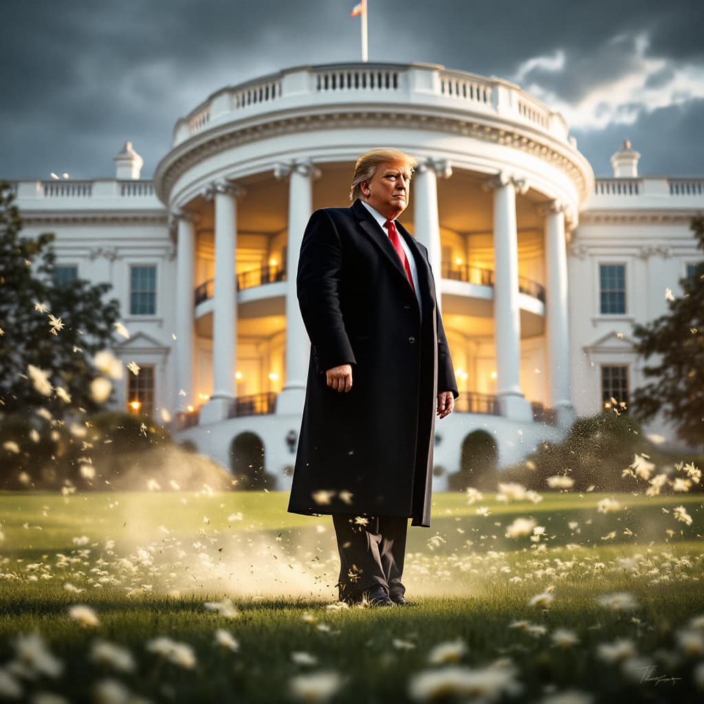 AI generated: trump in whitehouse