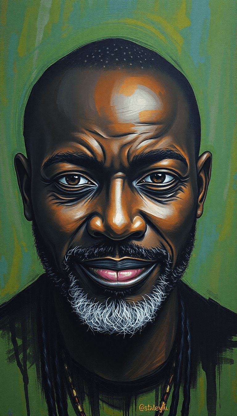 AI generated: by-christopher-bucklow-and-nicoletta-ceccoli-black-man-smirk-14721703 Black man