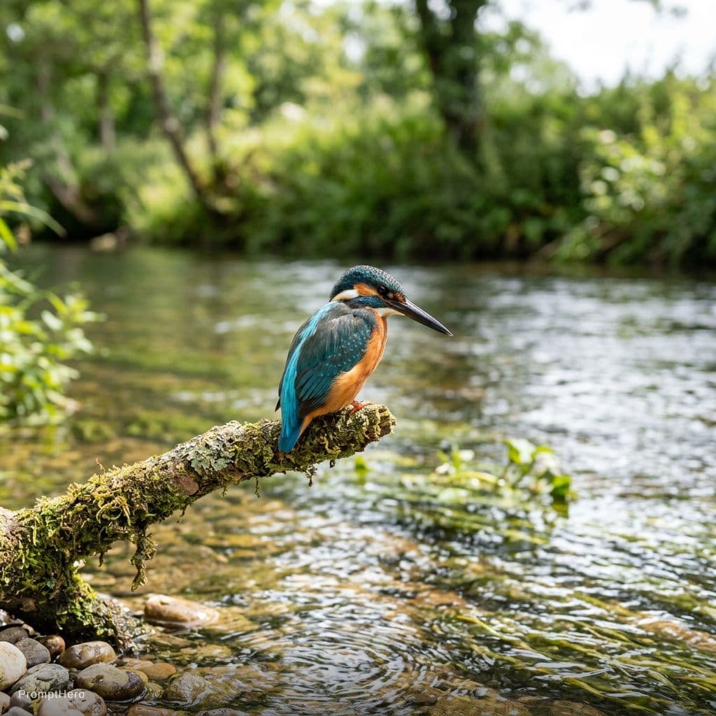 AI generated: Kingfisher bird 
