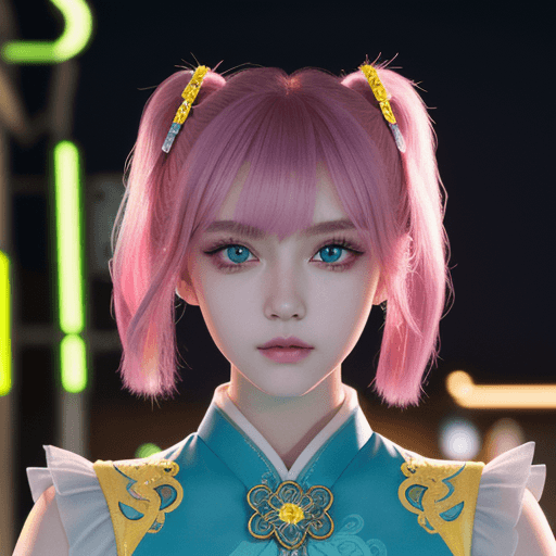 AI generated: yelan, genshin impact,  neon glow, (intricate details), perfect eyes, perfect face, perfect lighting...