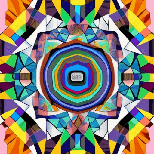 AI generated: create mandala using remote controls, use Picasso cubism 