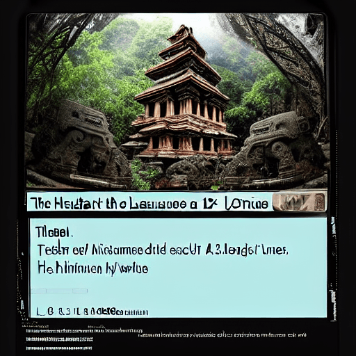 AI generated: An masterpiece photo of a (intricate ancient temple:1.2), hidden deep within the dense jungle inside...