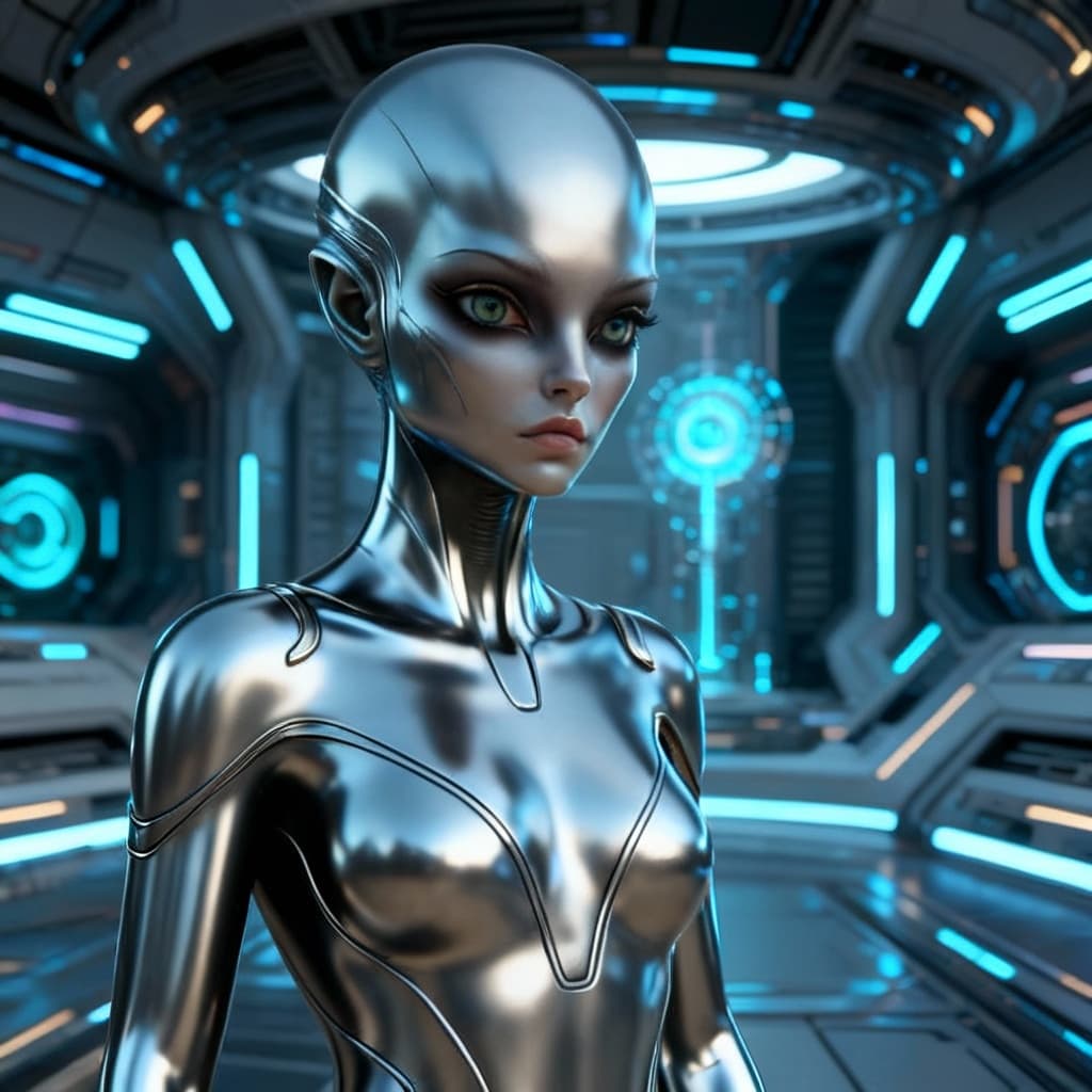 AI generated: Alter metalistic symmetry. Close all seams and open joints with a smooth metallic skin-line covering...