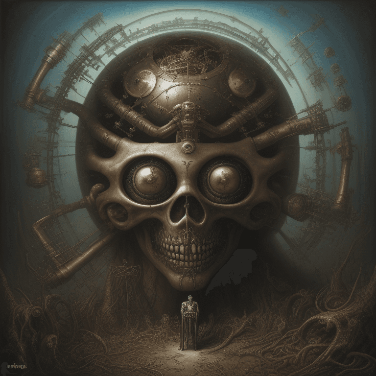 AI generated: music Album cover picture, surreal art, oil picture, heavy metal