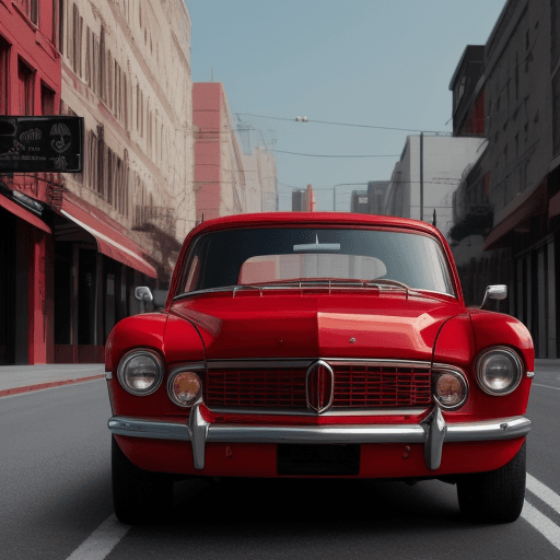 AI generated: Red car