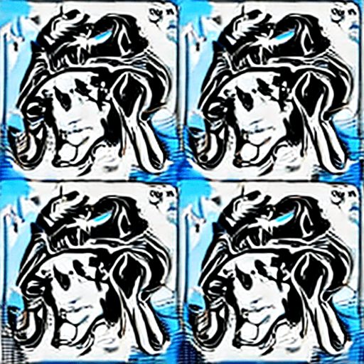 AI generated: beauty beauty model tattoo designs by karimah, hair coloring for a woman, in the style of silkscreen...