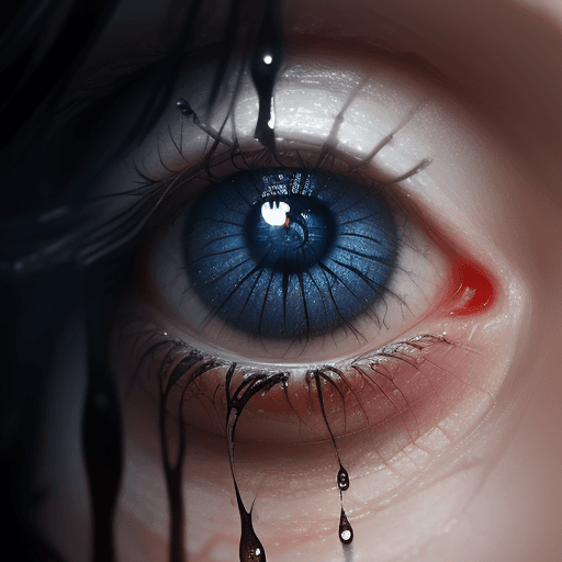 AI generated: an eye caught in a water drop, in the style of cryengine, pegi nicol macleod, realistic genre scenes...