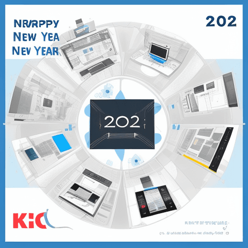 AI generated: Design a 2024 New Year KV picture with a sense of technology for oclean