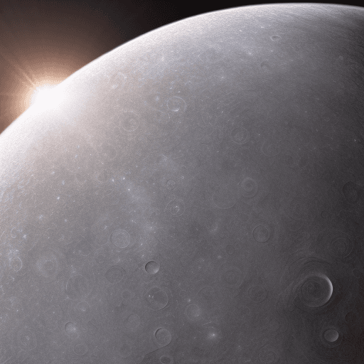 AI generated: Photo of a ultra realistic white sun planet on black background