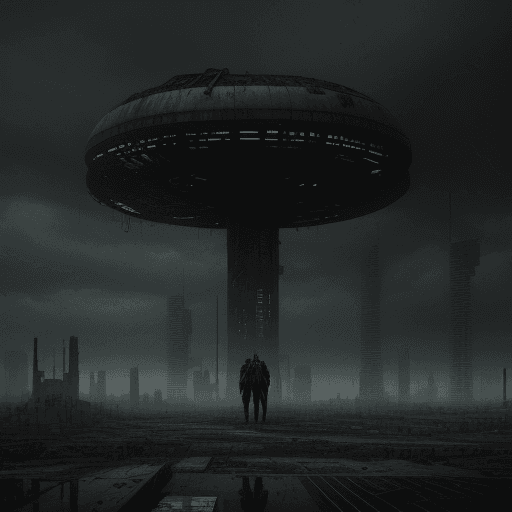 AI generated: dystopian world bleak futuristic sad