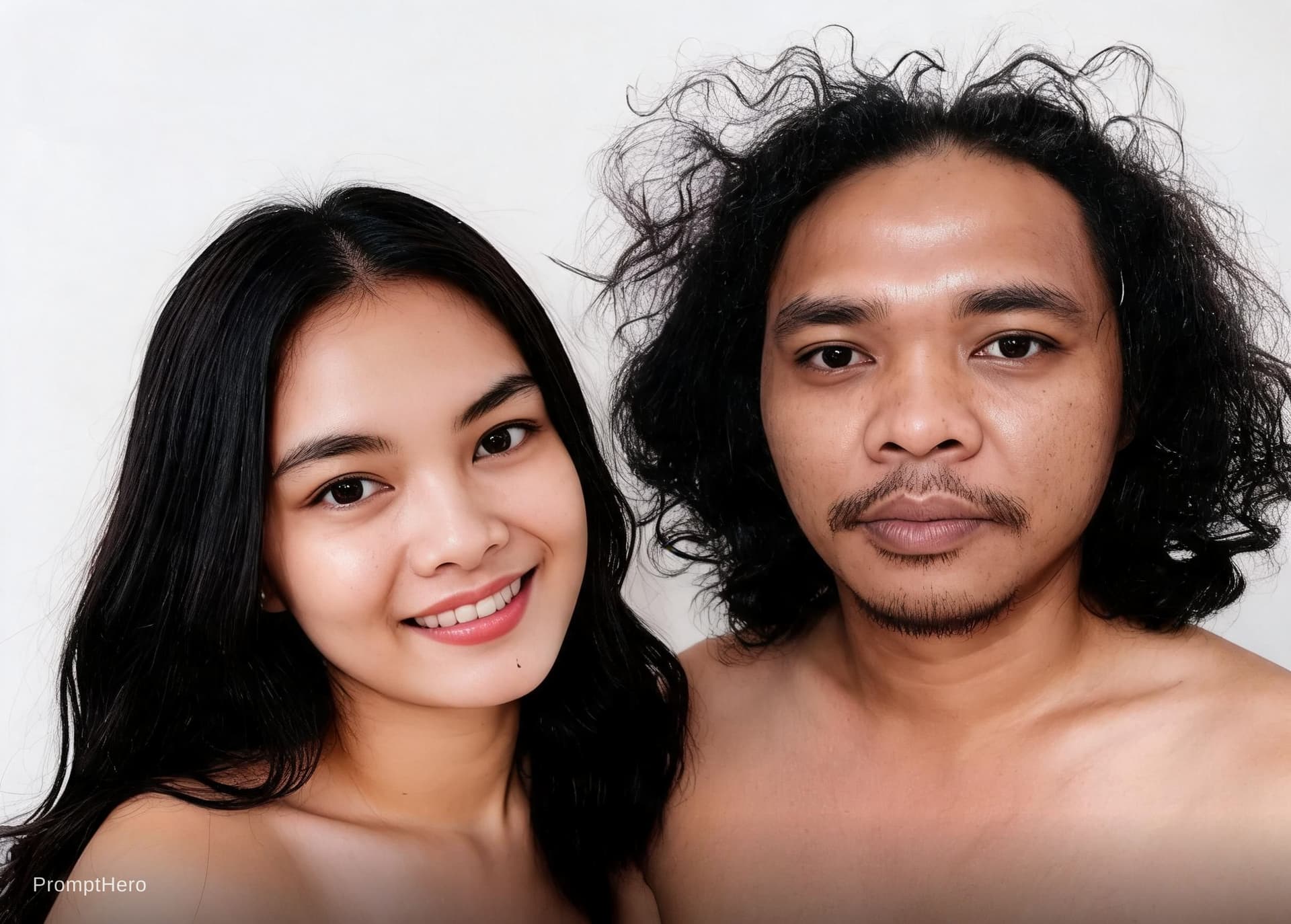 AI generated: Realistic, portrait studio a highly detailed shot angle &pose ,a man and a woman