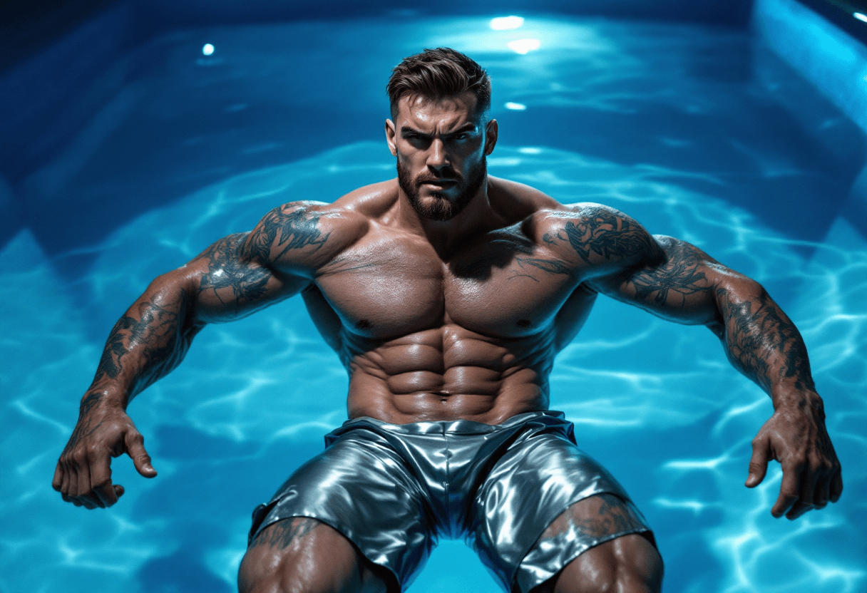 AI generated: A (hyper-realistic) (((guaranteed full body image))) of a ((young)) irish male ((muscle-built)) stud...