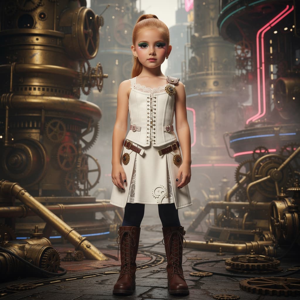 AI generated: a professional photo of a exceptionally beautiful girl in the world (age 7), (seven year old), highl...