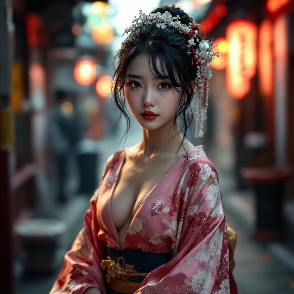 AI generated: A 30-year-old Japanese beauty.Atompunk,Whole body image, High Angle Shot, cinematic shot, Center the...