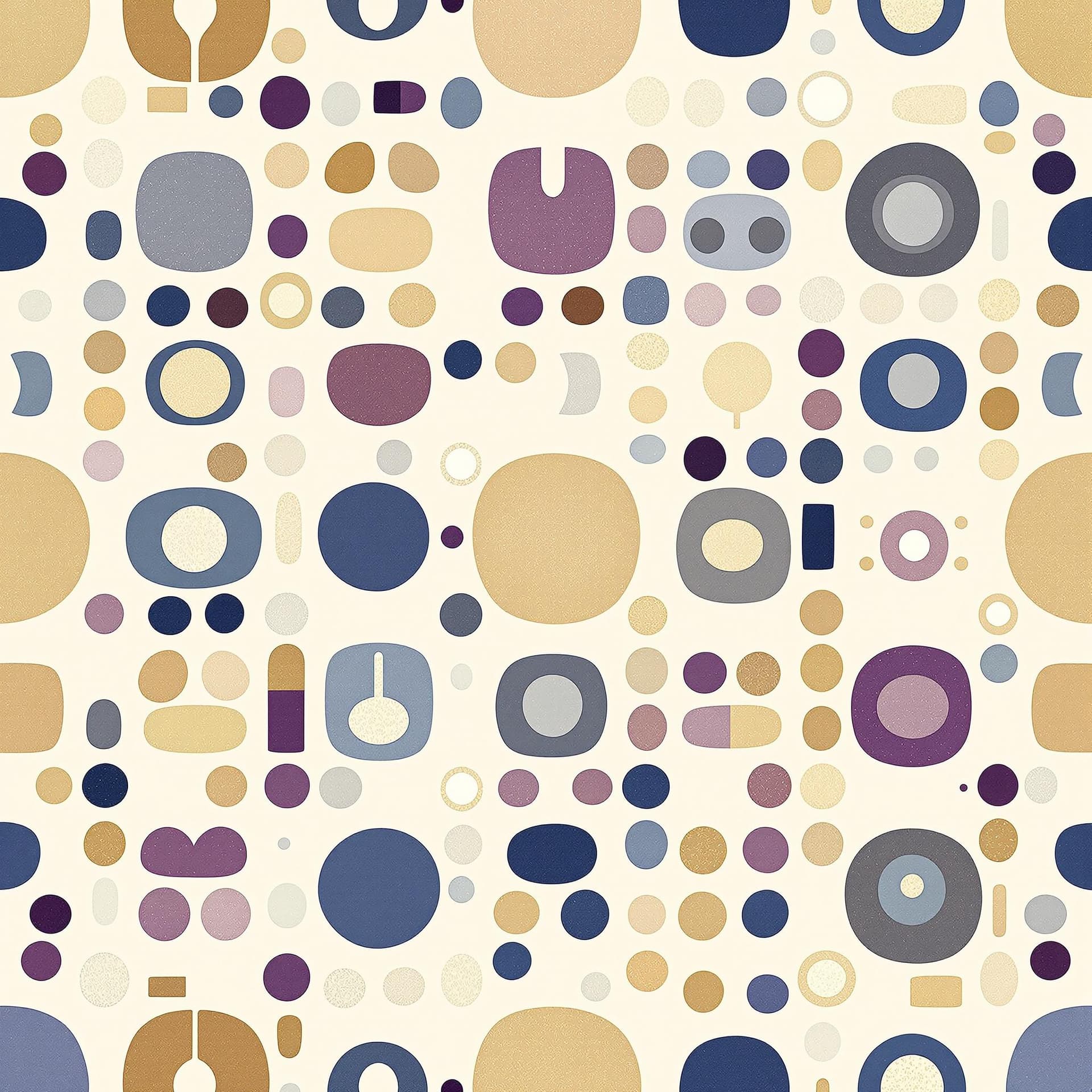 AI generated: "Seamless pattern with a luminous cream (#FAF3DD) background.  Mosaic-style arrangement of squares a...