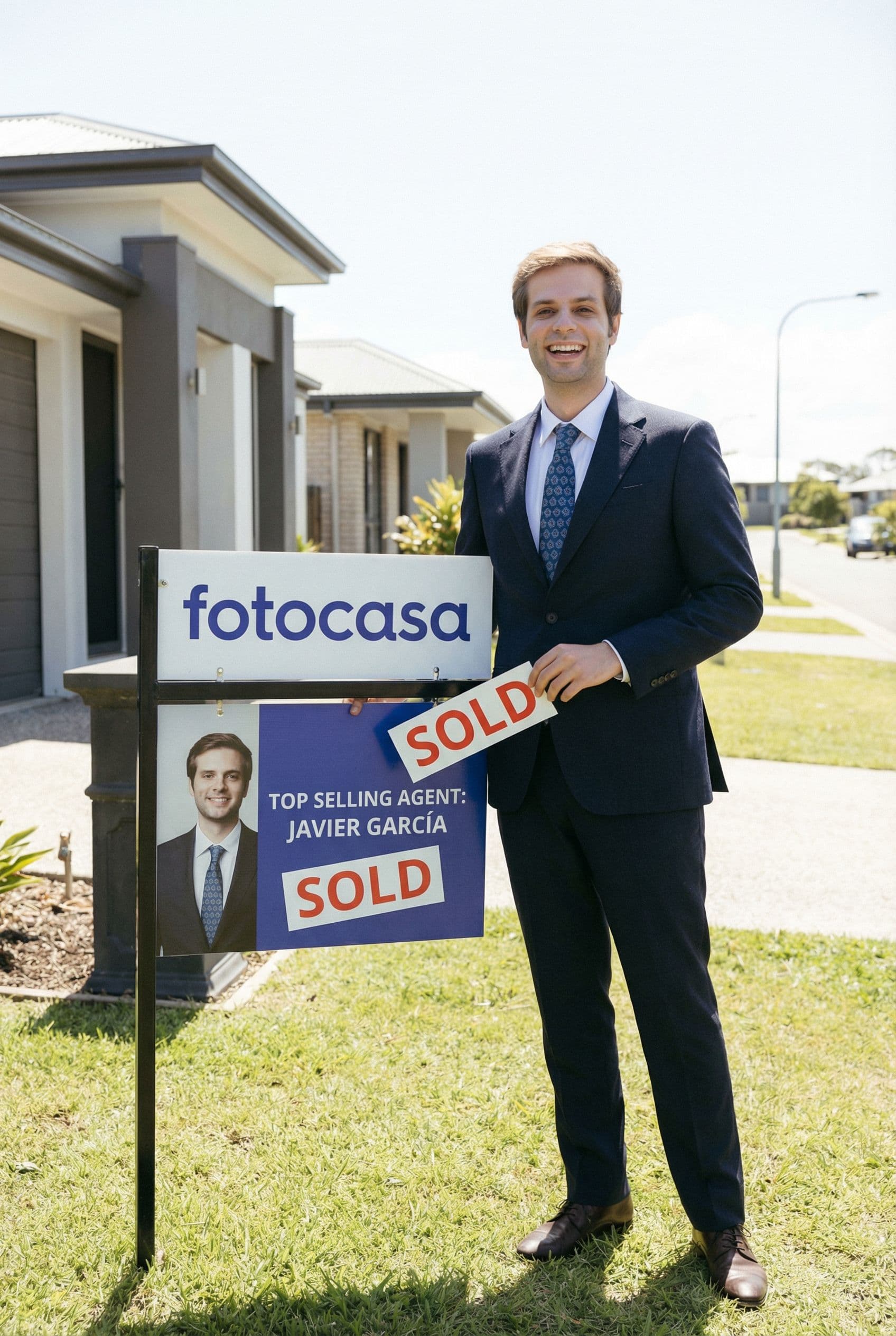 AI generated: The man is the top selling real estate agent of Fotocasa