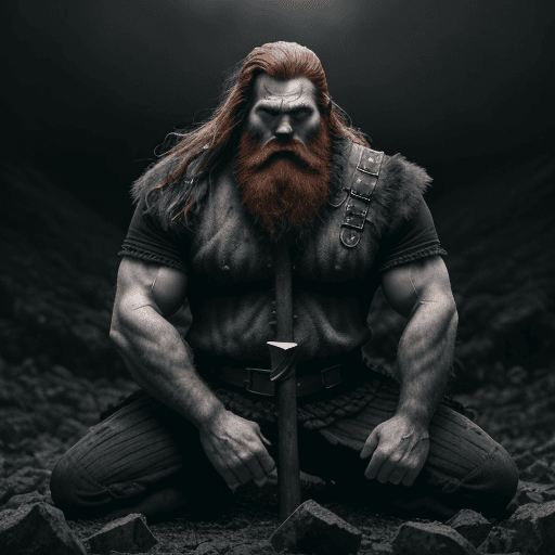 AI generated: Stoick, age 50, is a great, shaggy mountain of a man, whose conquests have become the stuff of Vikin...