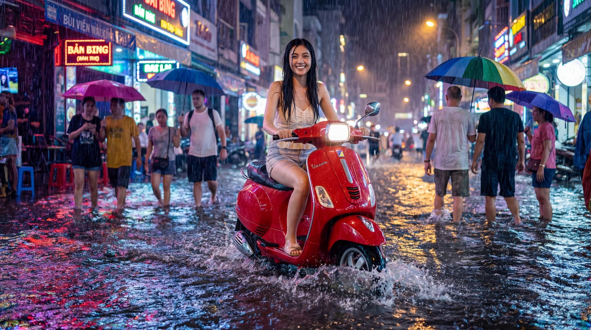 AI generated: Photorealistic, ultra-high-resolution 8K image of the exact same beautiful young Vietnamese woman La...