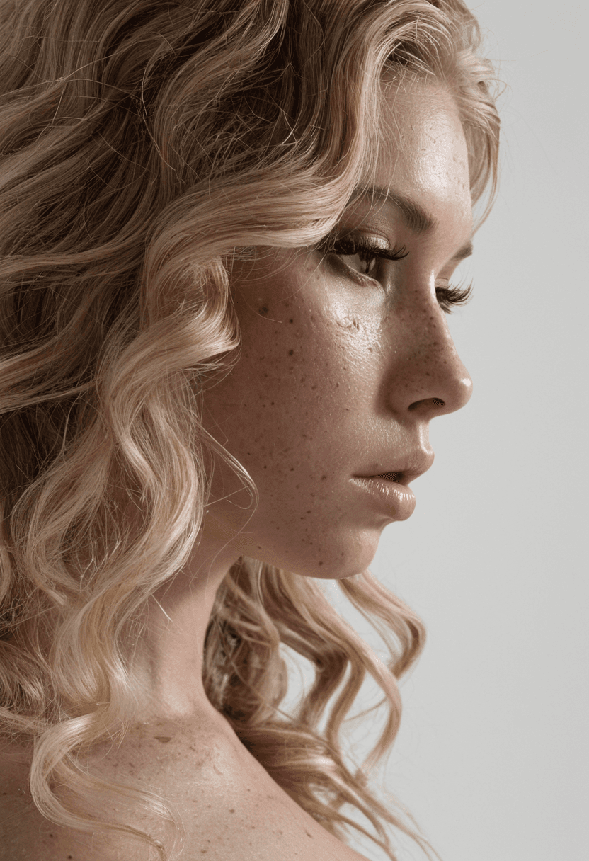 AI generated: Dystopian style Macro cosmetic lips shot, super realistic, clean lips on whole screen, freckles, por...