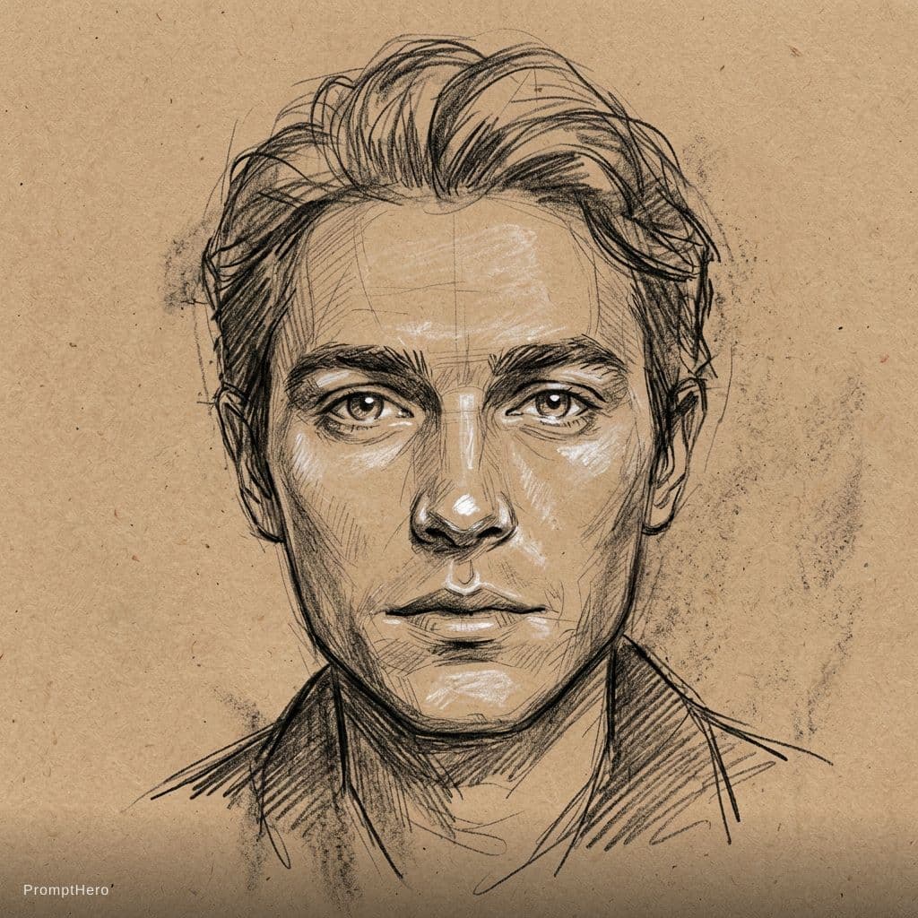 AI generated: A mixed-media portrait created using 100% facial likeness and structure from the uploaded reference ...