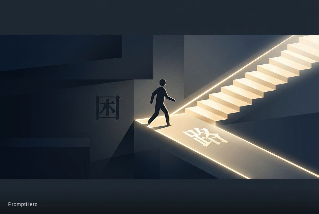 AI generated: “A modern minimalist illustrative graphic for a wide cover (2.35:1 ratio). The background and the le...
