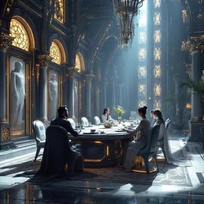 AI generated video: Use soft lighting shifts, gentle environmental motion, and minimal character movement. Emphasize cal...