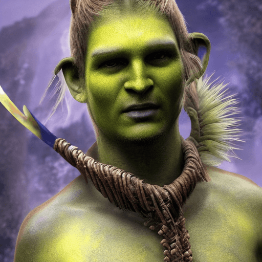 AI generated: A na'vi character