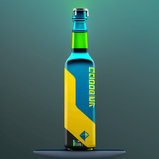 AI generated: abstract logo simple, brilliant balanced colors: blue, green, yellow, tecnnology, futuristic, base t...