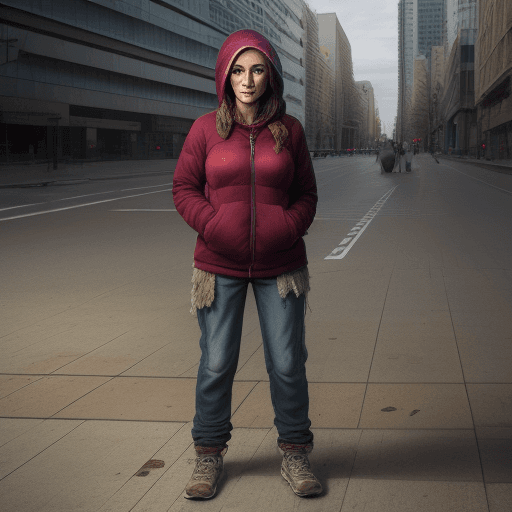 AI generated: Highly detailed full-body portrait of homeless anna tatangelo
