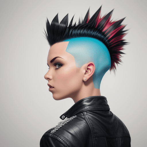 AI generated:  girl with mohawk
