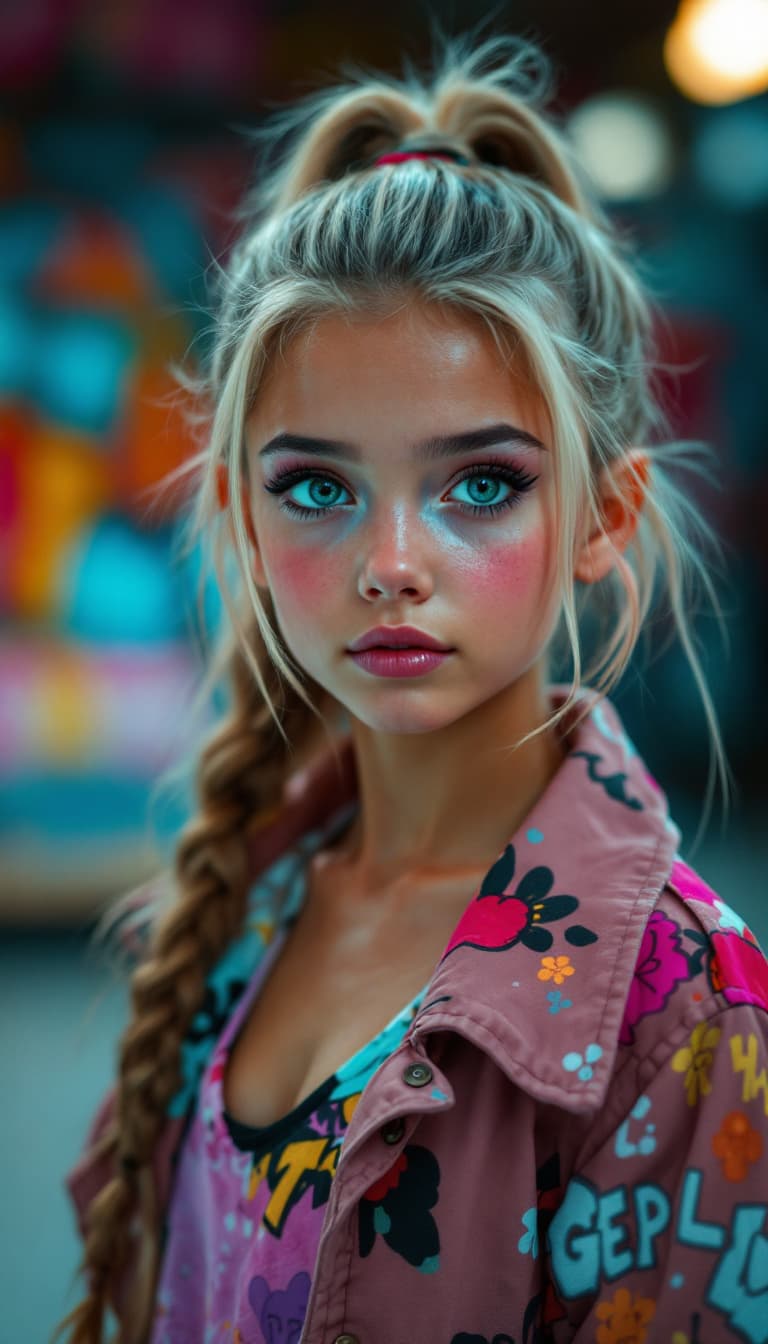 AI generated: a professional photo of a exceptionally of the most beautiful American girl in the world, (age 10), ...