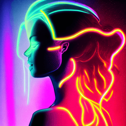 AI generated: ultra detailed illustration of the light silhouette of a woman, phantasmagorical figure, (translucen...