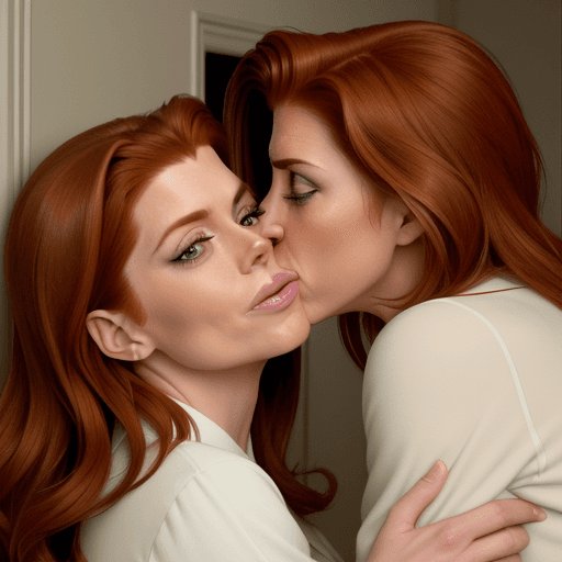 AI generated: kate walsh amy adams lesbian kissing each other