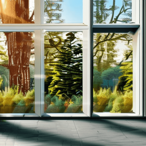 AI generated: a hyper realistic photo of a beautiful house where the walls are made of windows in mid-century mode...