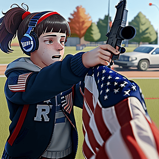 AI generated: america school shooting 1# victory royale