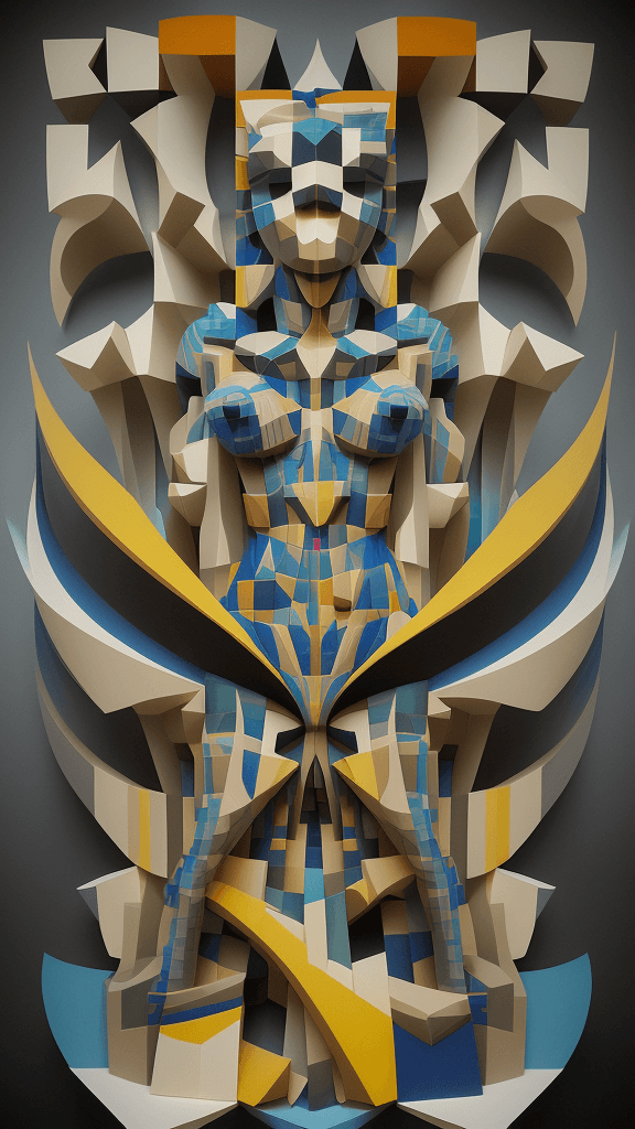 AI generated: rfktrstyle 3D Cubistpaper"An artistic visionary harnessing the essence of creativity, merging intric...