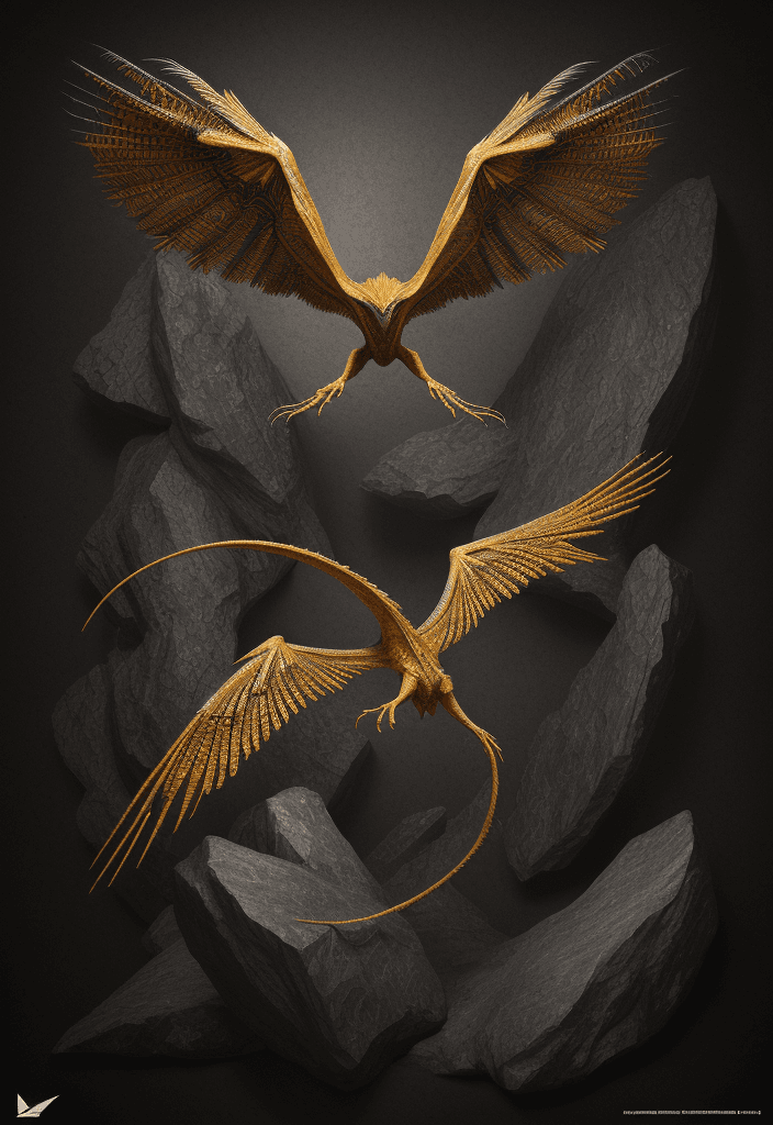 AI generated: An detailed Amorphous Angular Actinic Archaeopteryx, 4k poster art, arabesque, naturalistic techniqu...