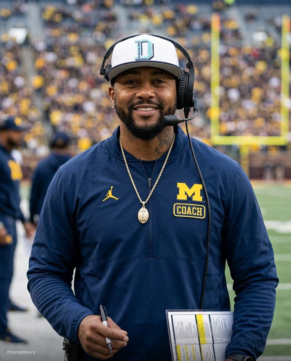 AI generated: A forward facing shot of me as a football coach to be used as profile pic. 