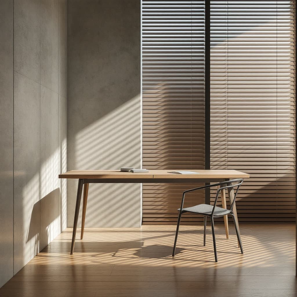 AI generated: architectural photography, perspective, visualize a sophisticated and contemporary interior through ...