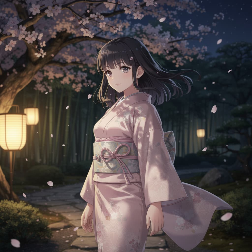 AI generated: masterpiece, cinematic shot, Masakazu Katsura style, 19-year-old Japanese girl, delicate facial feat...
