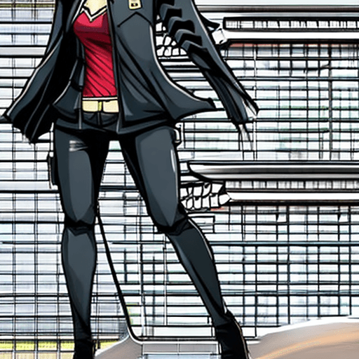 AI generated: Full body potrait, anime girl, anime style, pixiv, 1 girl, slim, thin, anime girl, adult, masked wit...