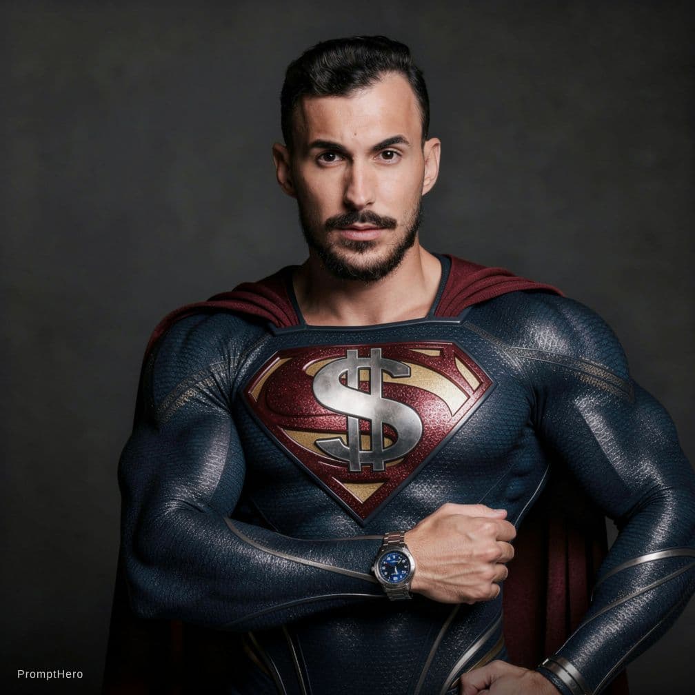 AI generated: Crie um super heroi com meu rosto e genetica corporal e estetica, que seja ultra realista como o sup...